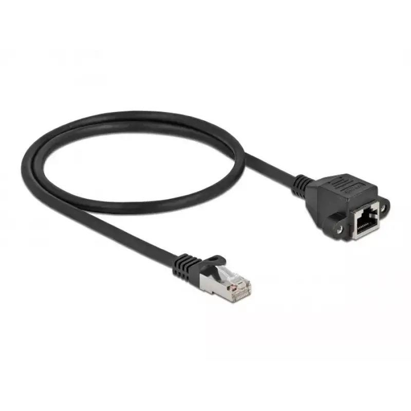 Netwerk-verlengkabel DeLOCK Cat.6A 50 cm zwart