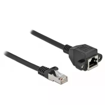Netwerk-verlengkabel DeLOCK Cat.6A 50 cm zwart