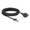 Netwerk-verlengkabel DeLOCK Cat.6A 5 m zwart