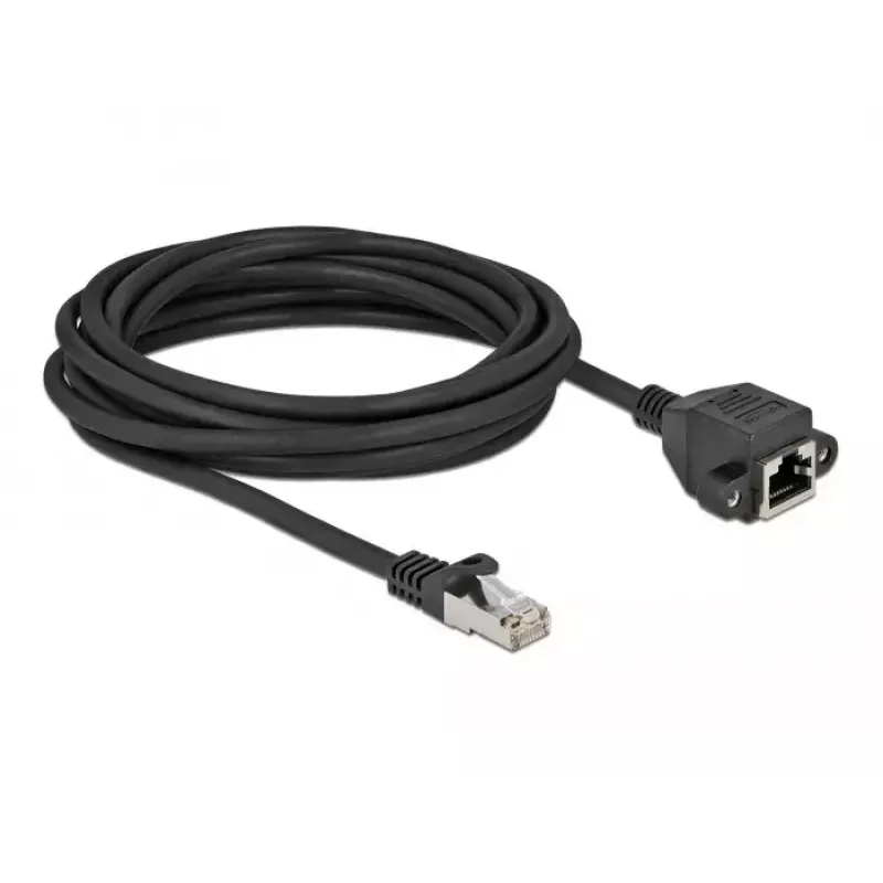 Netwerk-verlengkabel DeLOCK Cat.6A 5 m zwart