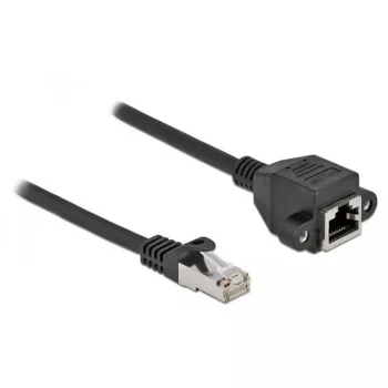 Netwerk-verlengkabel DeLOCK Cat.6A 5 m zwart
