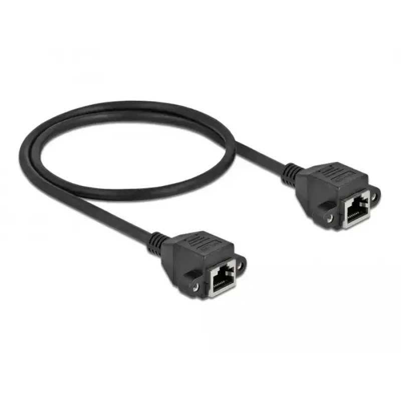 Netwerk-verlengkabel DeLOCK Cat.6A 50 cm zwart