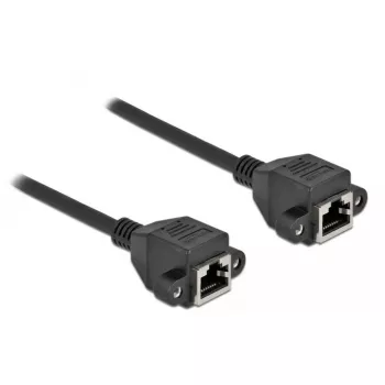 Netwerk-verlengkabel DeLOCK Cat.6A 50 cm zwart