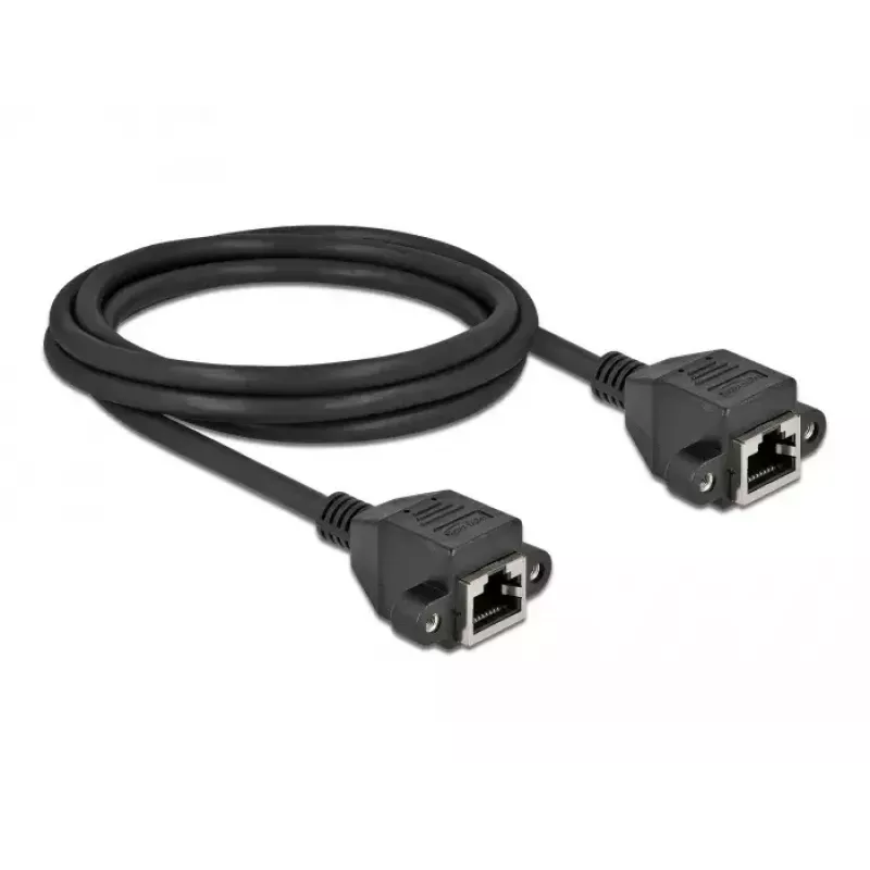Netwerk-verlengkabel DeLOCK Cat.6A 2m zwart