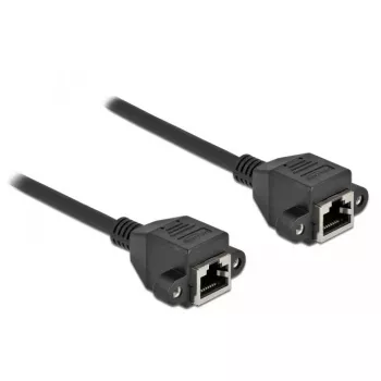 Netwerk-verlengkabel DeLOCK Cat.6A 2m zwart