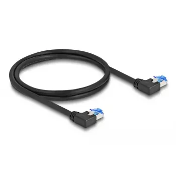DeLOCK RJ45 netwerkkabel Cat.6A S/FTP links afgeschuind 3 m zwart