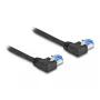 DeLOCK RJ45 netwerkkabel Cat.6A S/FTP links afgeschuind 3 m zwart