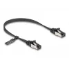 Netwerkkabel DeLOCK RJ45 platte patchkabel stekker op stekker Cat.8.1 0,25 m zwart