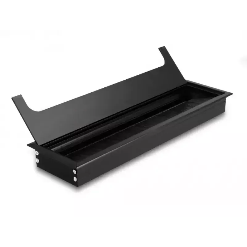 Kabeldoorvoer DELOCK 66857 voor bureau, zwart, 80×280×28 mm, 1 stuk