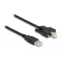 DeLOCK kabel USB 2.0 Type-A stekker naar Type-B stekker met schroeven 1 m