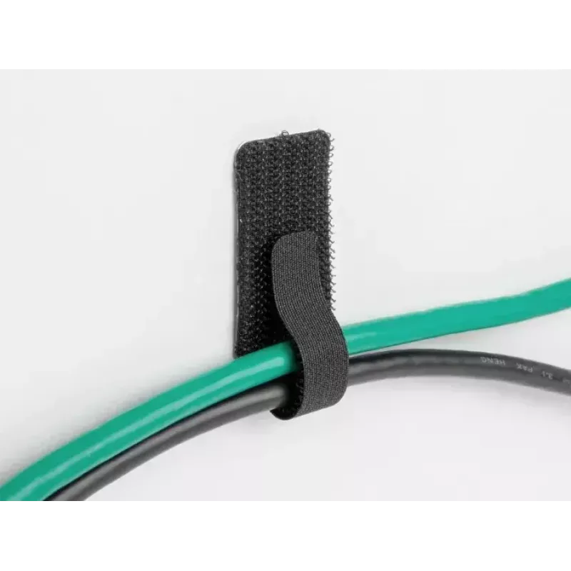 DeLOCK mini-klittenbandkabelhouder L 90 mm x B 24 mm zelfklevend 10 stuks wit