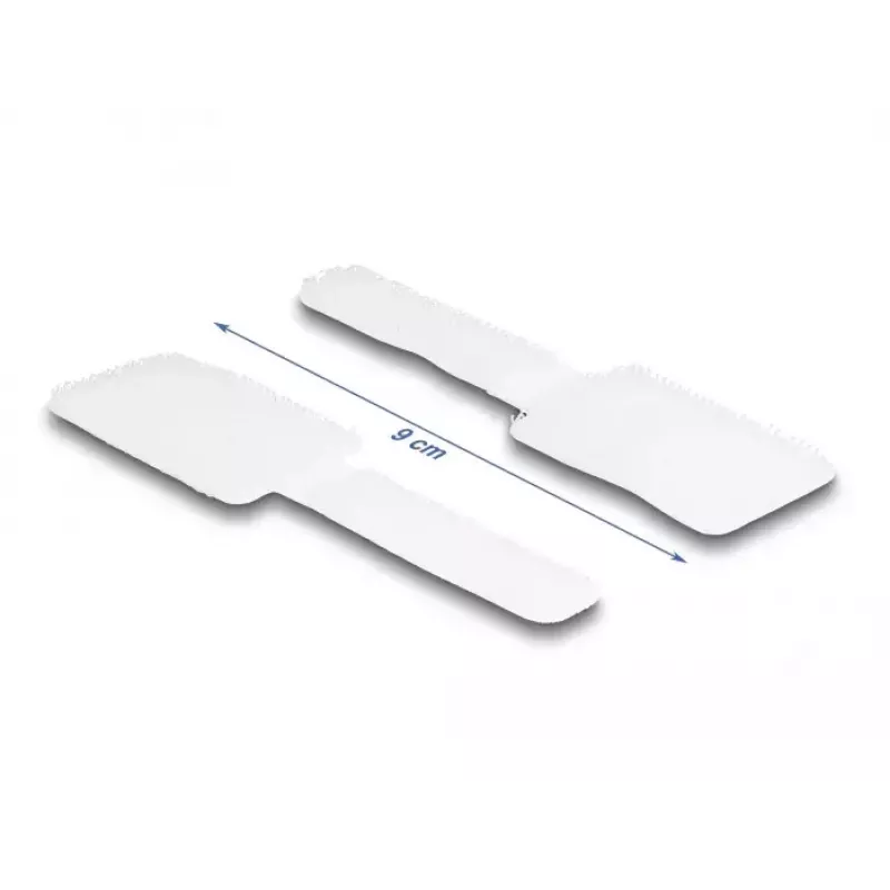DeLOCK mini-klittenbandkabelhouder L 90 mm x B 24 mm zelfklevend 10 stuks wit