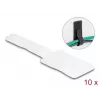 DeLOCK mini-klittenbandkabelhouder L 90 mm x B 24 mm zelfklevend 10 stuks wit