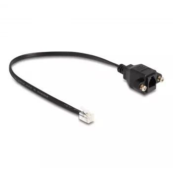 DeLOCK kabel RJ10-stekker naar RJ10-bus 30 cm zwart