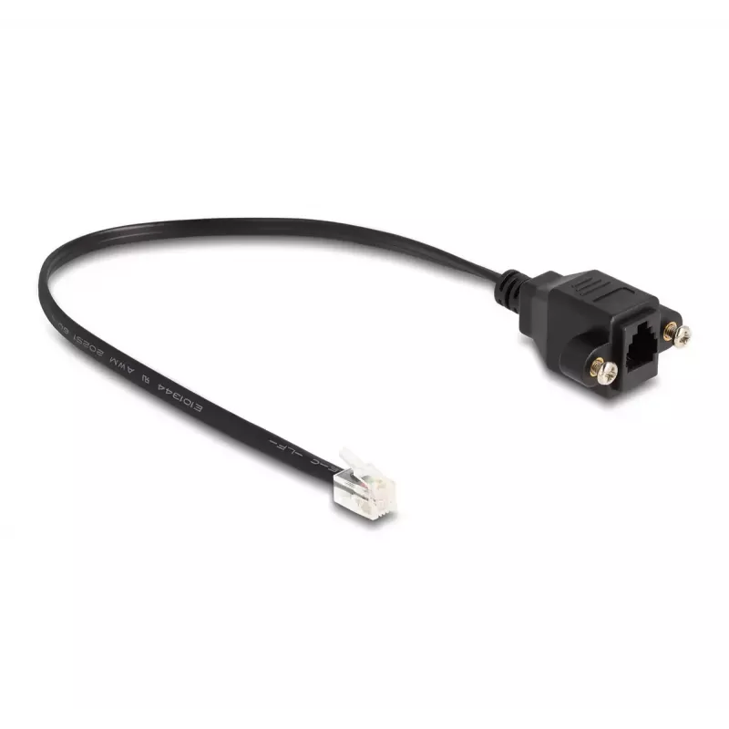 DeLOCK kabel RJ10-stekker naar RJ10-bus 30 cm zwart