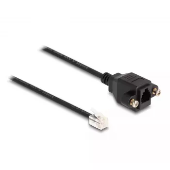 DeLOCK kabel RJ10-stekker naar RJ10-bus 30 cm zwart