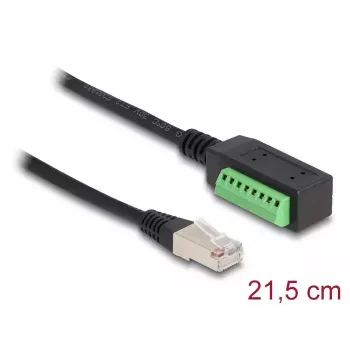 DeLOCK RJ45-kabel Cat.5e-stekker naar klemmenstrookadapter 21,5 cm