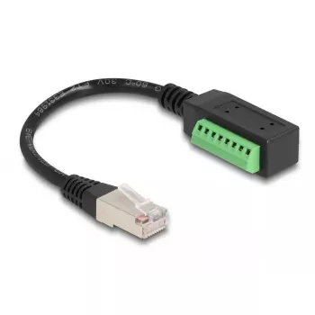 DeLOCK RJ45-kabel Cat.5e-stekker naar klemmenstrookadapter 21,5 cm