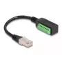 DeLOCK RJ45-kabel Cat.5e-stekker naar klemmenstrookadapter 21,5 cm