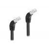 DeLOCK RJ45-netwerkkabel Cat.6A S/FTP 45° naar beneden afgeschuind 1 m zwart