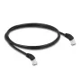 DeLOCK RJ45-netwerkkabel Cat.6A S/FTP 45° naar beneden afgeschuind 1 m zwart