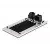 DeLOCK kabeldoorvoer met borstel en 2 x RJ45 Keystone-module Cat.6 aluminium