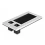 DeLOCK kabeldoorvoer met borstel en 2 x RJ45 Keystone-module Cat.6 aluminium