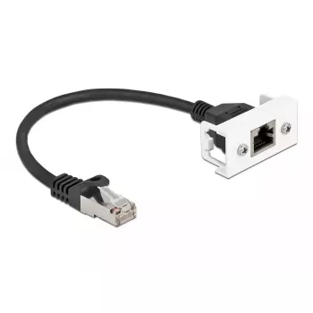 DeLOCK netwerk-verlengkabel Cat.6A 25cm S/FTP RJ45 zwart