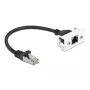 DeLOCK netwerk-verlengkabel Cat.6A 25cm S/FTP RJ45 zwart