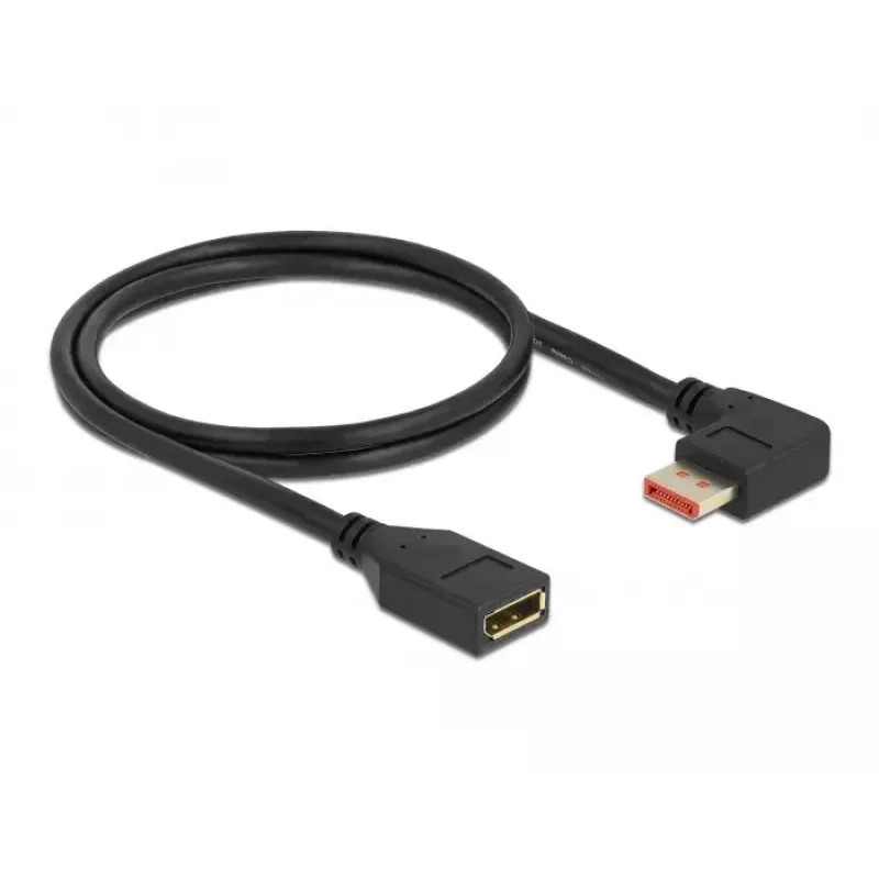 DisplayPort-verlengkabel DeLOCK 87077 1m 8K 60Hz haaks