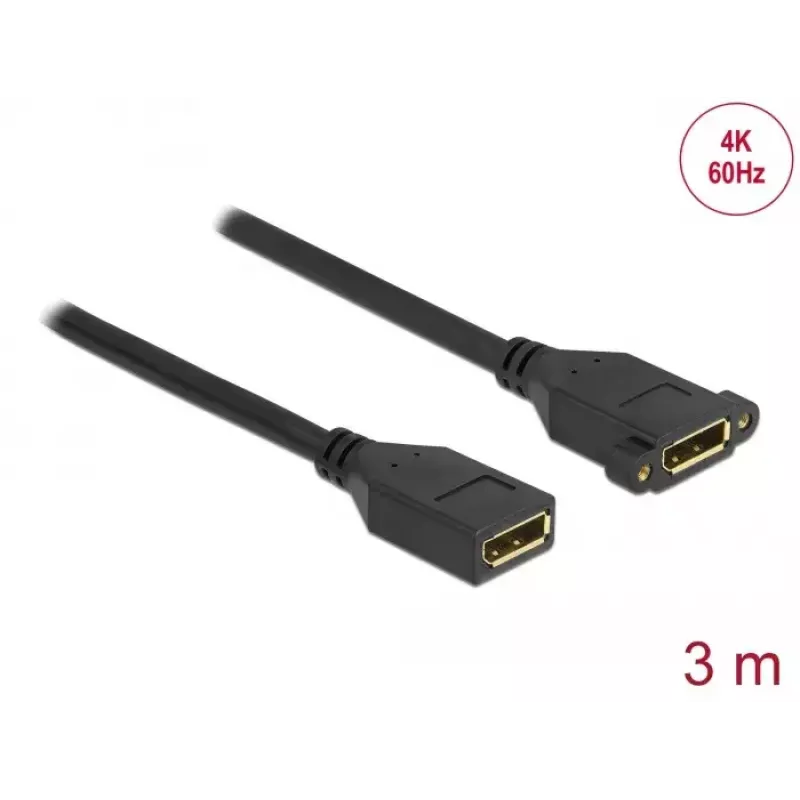 DisplayPort-kabel bus naar bus voor paneelmontage DeLOCK 87103 3 m