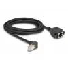 DeLOCK netwerk-verlengkabel S/FTP RJ45 90° afgeschuind naar RJ45 Cat.6A 3m zwart