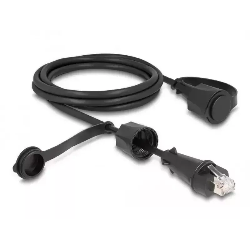 DeLOCK netwerkkabel RJ45-stekker naar RJ45-stekker Cat.6 STP 2m IP68