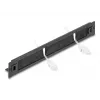 DeLOCK 66552 19" borstelpaneel met kabelhouder, zonder gereedschap, 1U, metaal, zwart