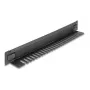 DeLOCK 66552 19" borstelpaneel met kabelhouder, zonder gereedschap, 1U, metaal, zwart