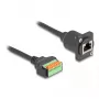 DeLOCK 88153 kabel-adapter RJ45 8-pins klemmenstrook zwart