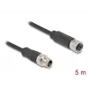 Netwerkkabel DeLOCK M12 kabel X-gecodeerd 8-polig stekker op bus Cat5e 5 m zwart