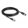 Netwerkkabel DeLOCK M12 kabel X-gecodeerd 8-polig stekker op bus Cat5e 5 m zwart