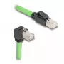 Netwerkkabel DeLOCK RJ45 Cat.6A stekker naar stekker haaks 1m groen
