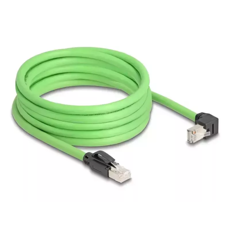 Netwerkkabel DeLOCK 80897 RJ-45 Cat6a 5 m zwart groen
