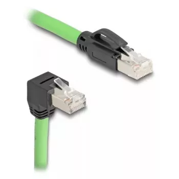 Netwerkkabel DeLOCK 80897 RJ-45 Cat6a 5 m zwart groen