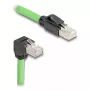 Netwerkkabel DeLOCK 80897 RJ-45 Cat6a 5 m zwart groen