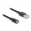 DeLOCK 88167 USB 2.0 Type-A naar magneet-interfacekabel 1 m zwart