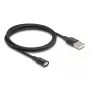 DeLOCK 88167 USB 2.0 Type-A naar magneet-interfacekabel 1 m zwart