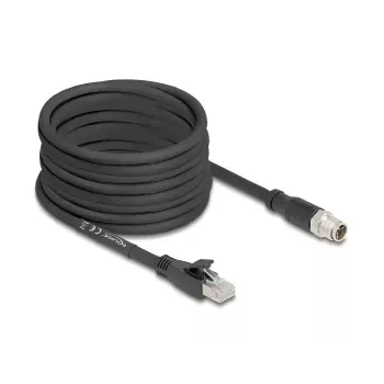 Netwerkkabel DeLOCK 80586 M12 naar RJ-45 Cat5e 10 m zwart