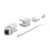 Delock 90937 Keystone-module RJ45 naar LSA Cat.6A, 45 graden gehoekt, afgeschermd, 90 graden kabelgeleiding, zonder gereedschap