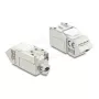 Delock 90937 Keystone-module RJ45 naar LSA Cat.6A, 45 graden gehoekt, afgeschermd, 90 graden kabelgeleiding, zonder gereedschap