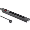 Stekkerdoos voor RACK 19 1U QOLTEC PDU 16A 6xSCHUKO 1,8m