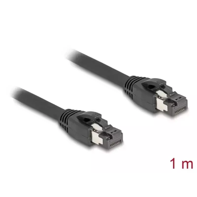 DeLOCK RJ45 netwerkkabel Cat.8.1 S/FTP 1 m tot 40 Gbit/s zwart