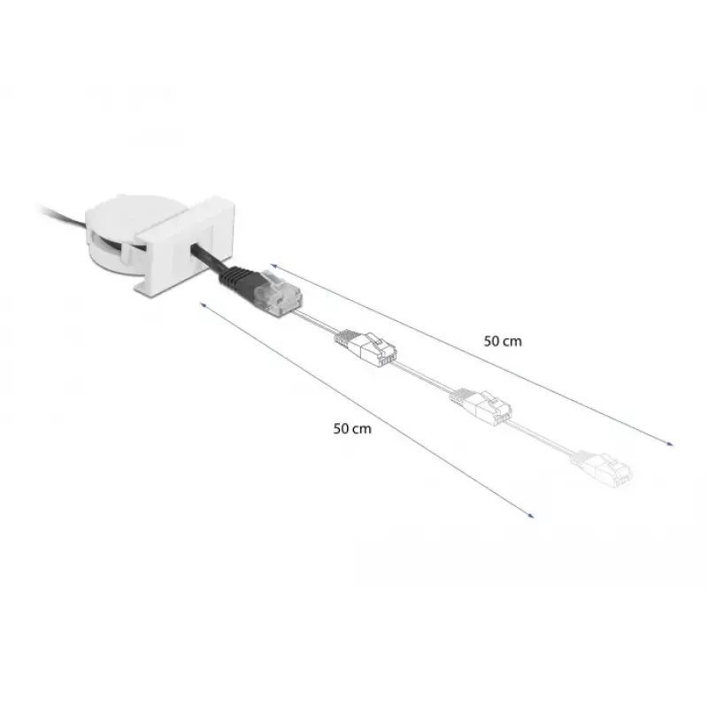 Netwerk-invoerkabel DeLOCK Easy 45 module RJ45 Cat.5e zwart
